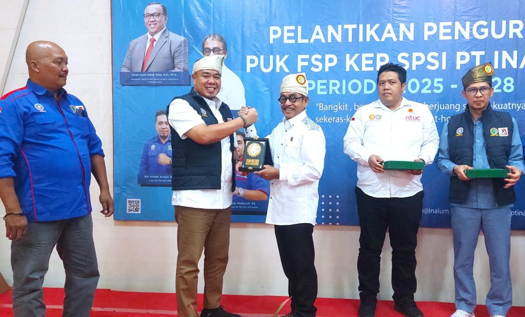 Dukung Kesejahteraan Pekerja, Wakil Bupati Batu Bara Hadiri Pelantikan Serikat Pekerja